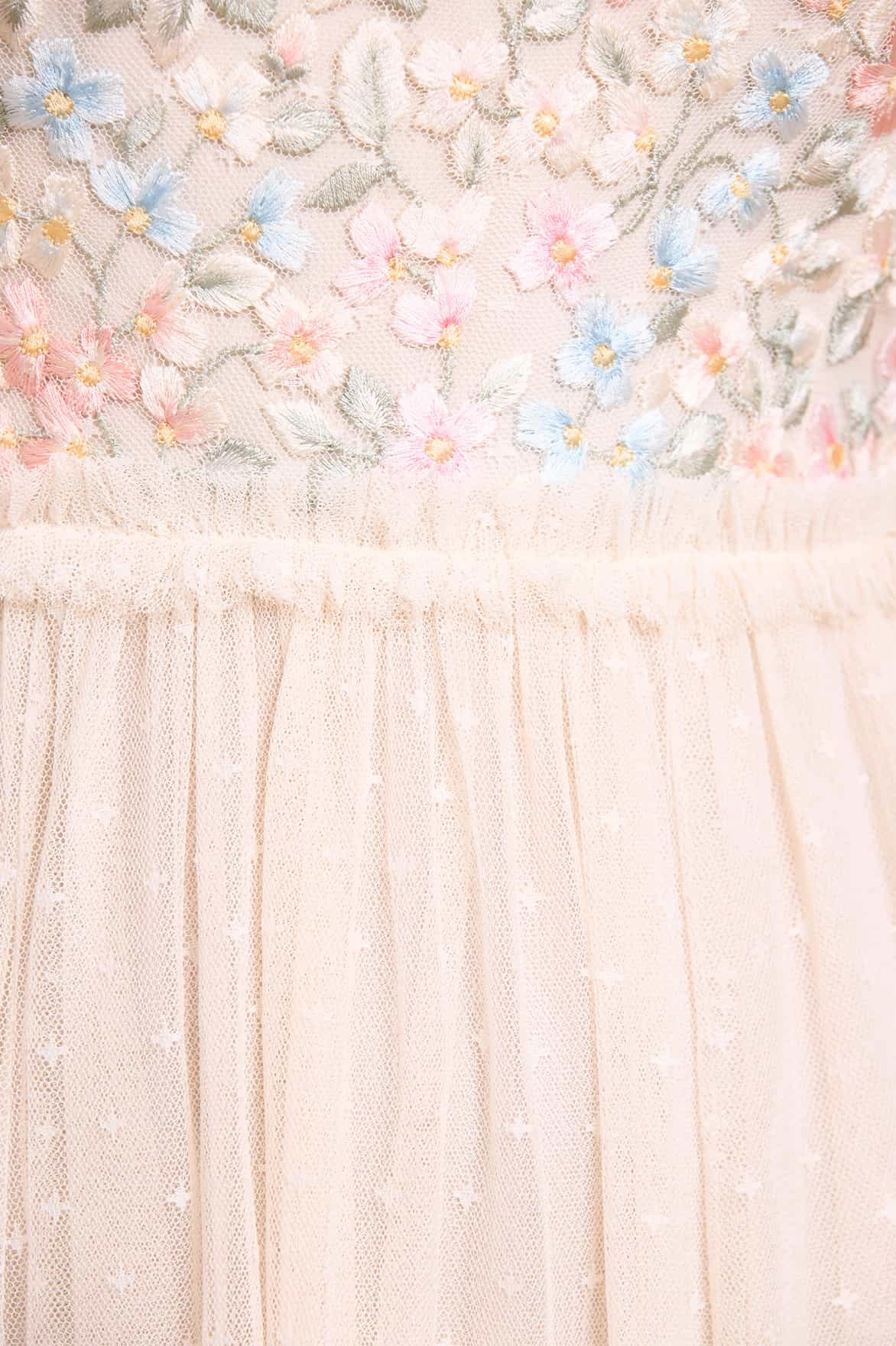 Versailles Ditsy Bodice Ankle Gown Stylish and Simple