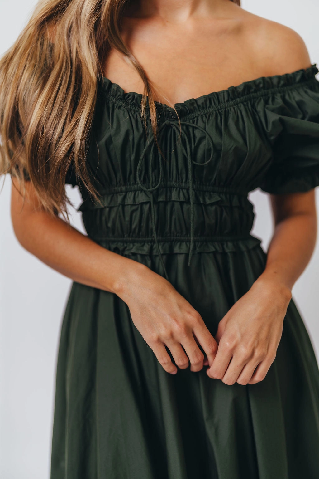 Sydnee Cotton Maxi Dress in Evergreen - Bump Friendly - Restocking in Nov spring fashion