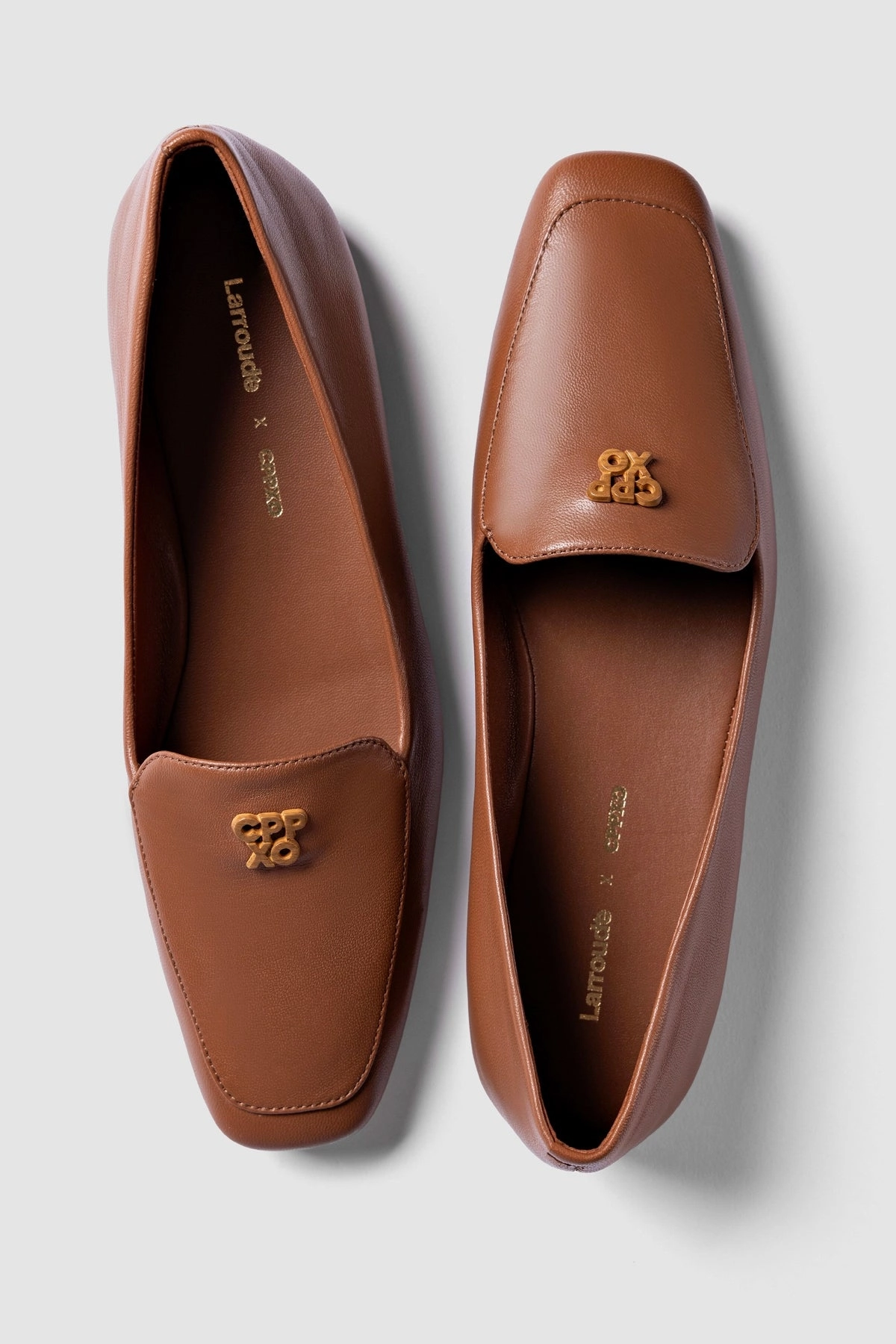 Larroud x CPPXO Loafer In Caramel Leather Stage Glow Vintage Love