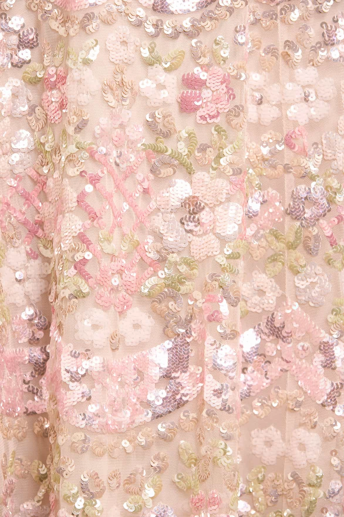 Garden Delight Gloss Ankle Gown Collared Fashionable And Functional