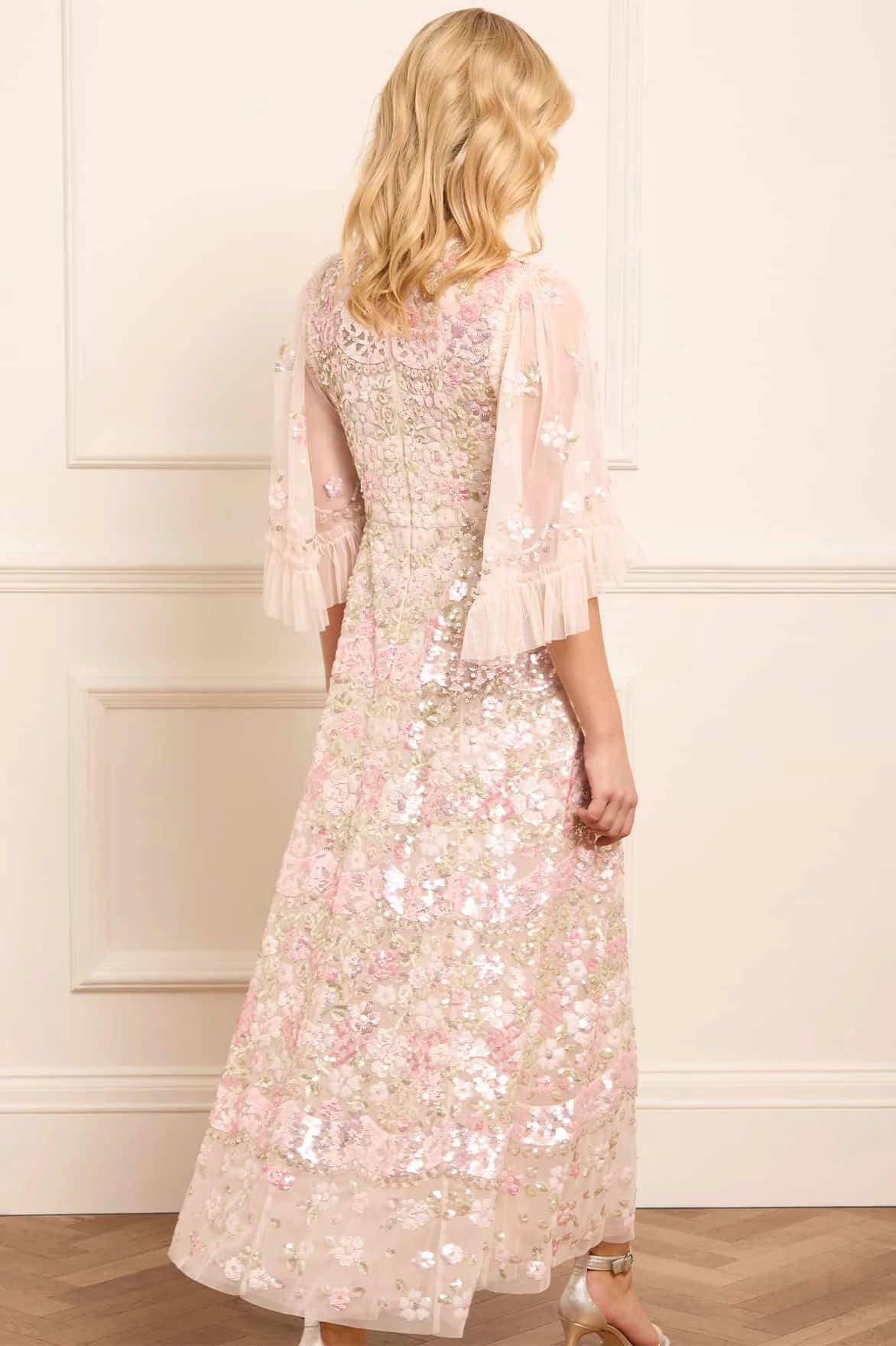 Romantic Hour Garden Delight Gloss Ankle Gown