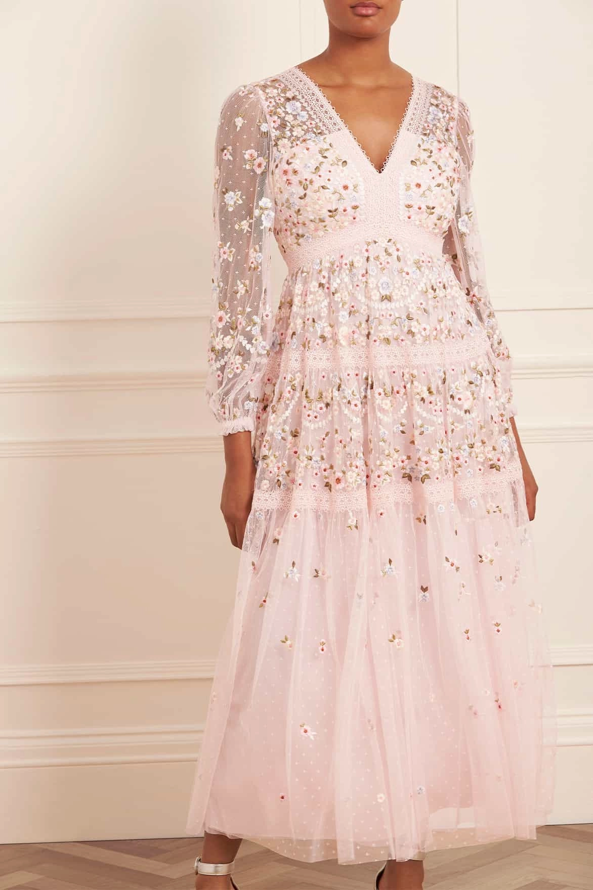 Garland Ribbon Ankle Gown Night Out