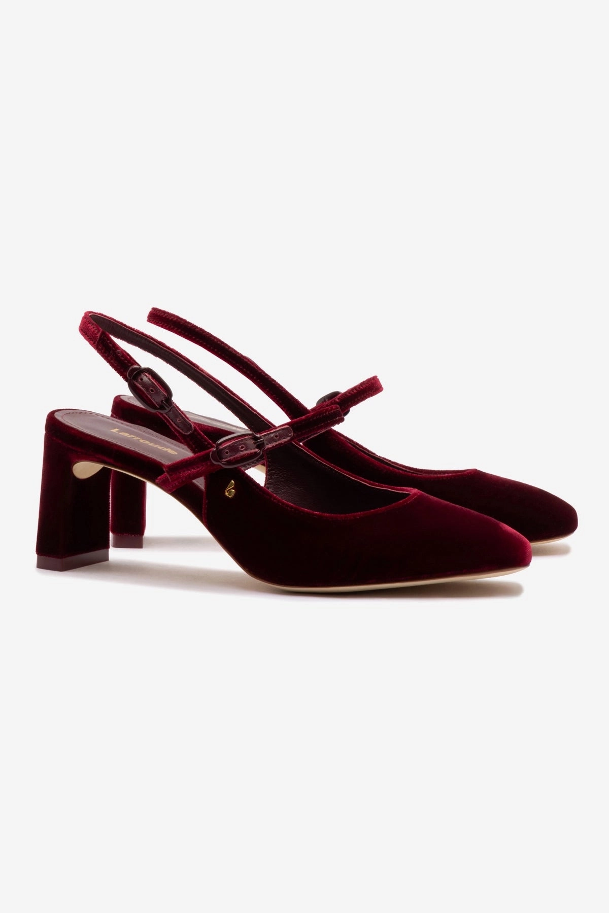 Georgina Pump In Wine Velvet Heart Glow Stable