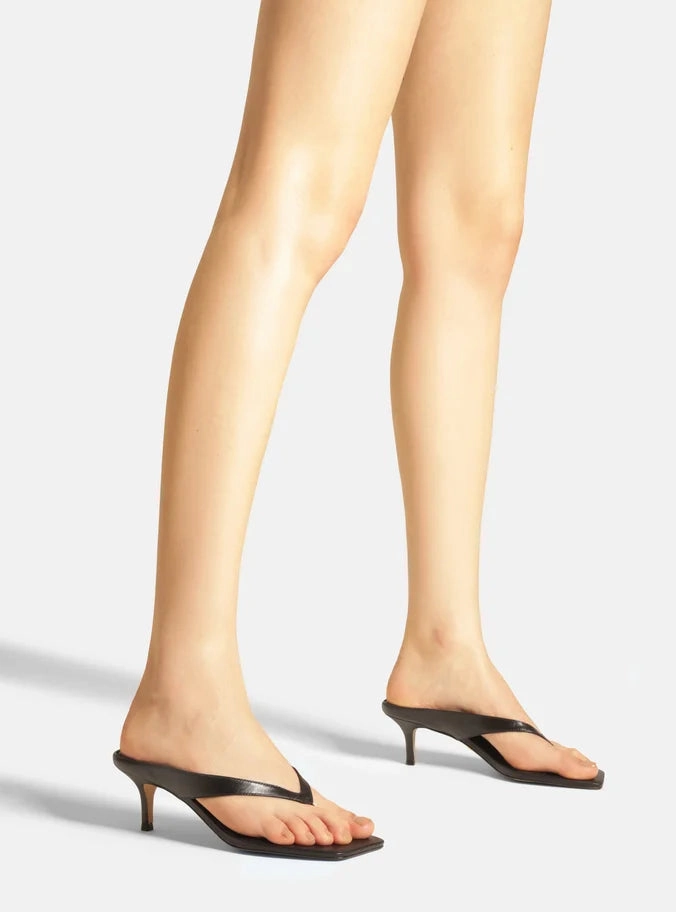 Balanced Weight Distribution Classic Style Gia Leather Stiletto Sandal