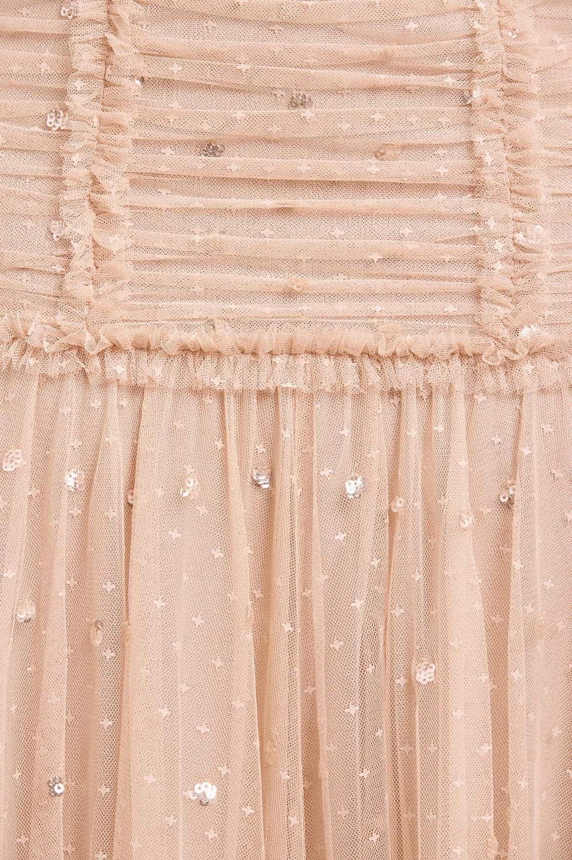 Grab Quick Gigi Dot One-Shoulder Rouched Gown