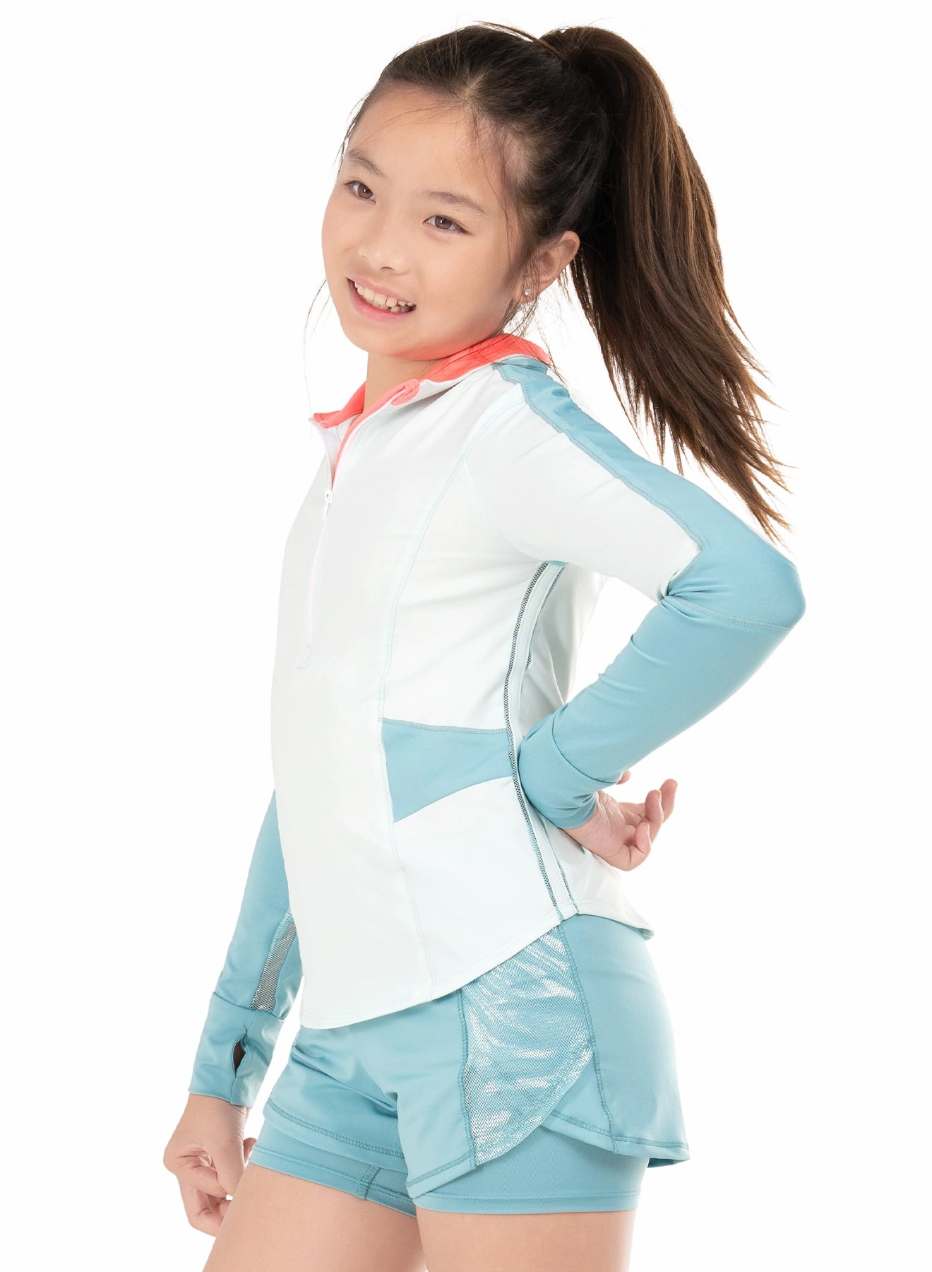 Girl Boss 1/4 Zip Long Sleeve OdorControl Technology