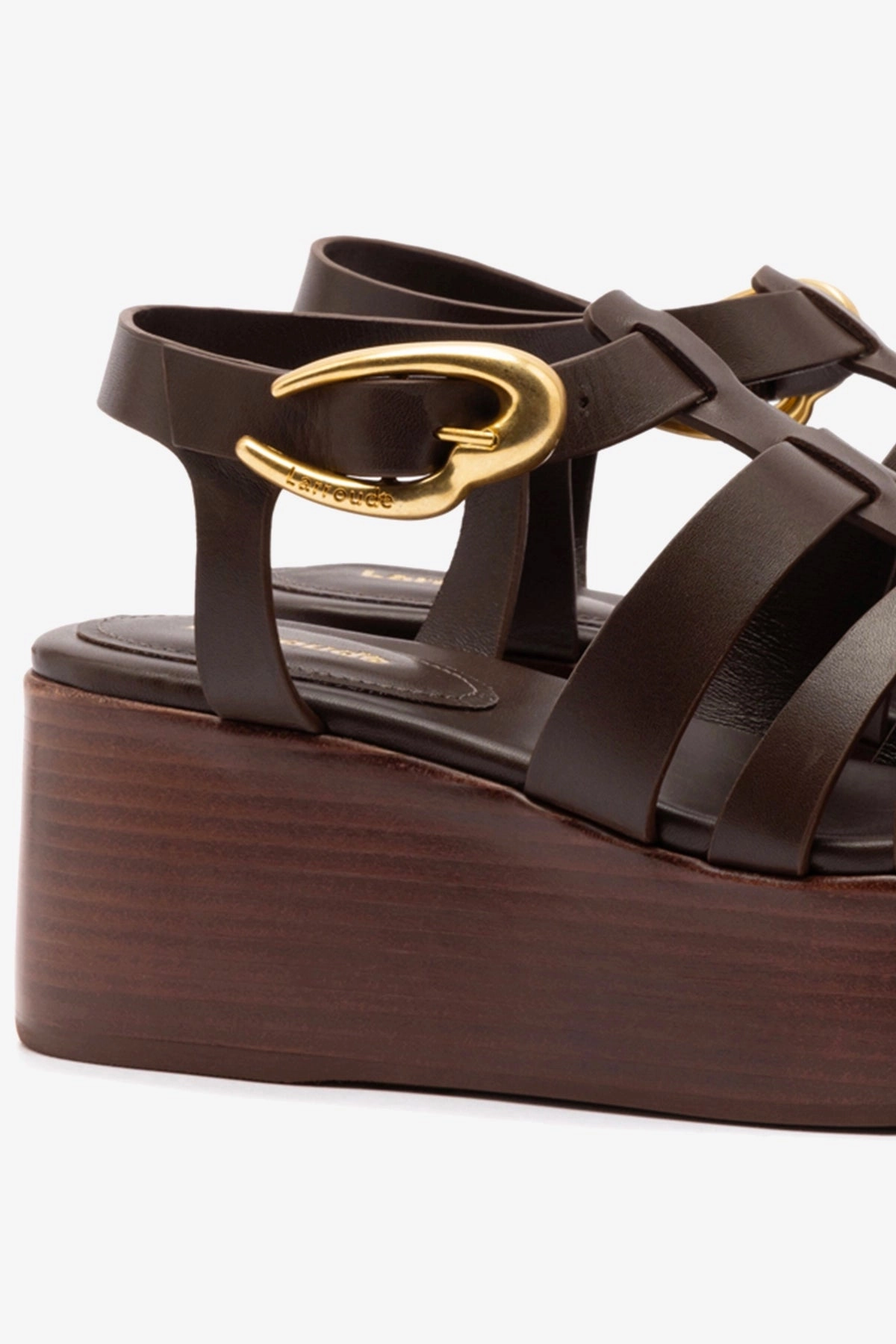 Stevie Verona Flatform Sandal In Brown Leather Quick Drying Travel Enthusiasts Winter Chill