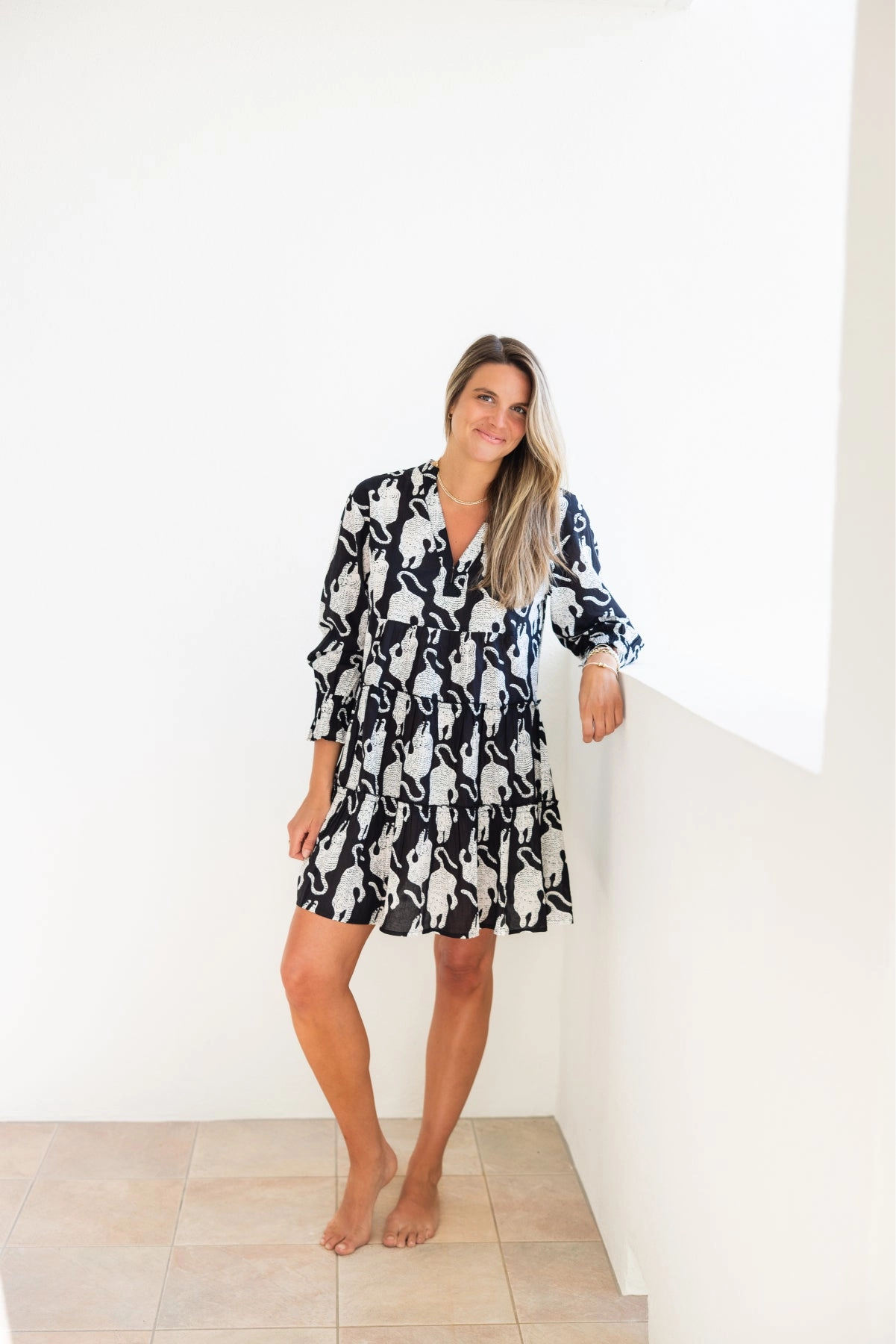 Dover Dress Black Tiger Soft and Light Matte Look