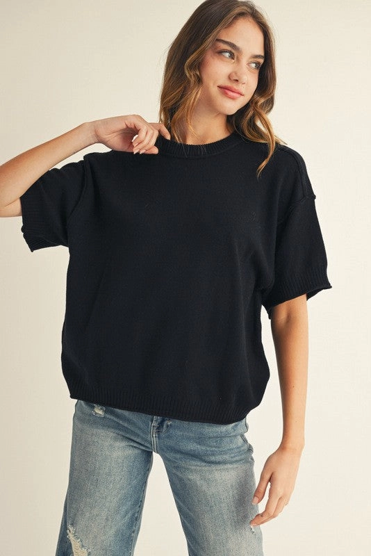 Good For Me Sweater in Black Chic Sweater