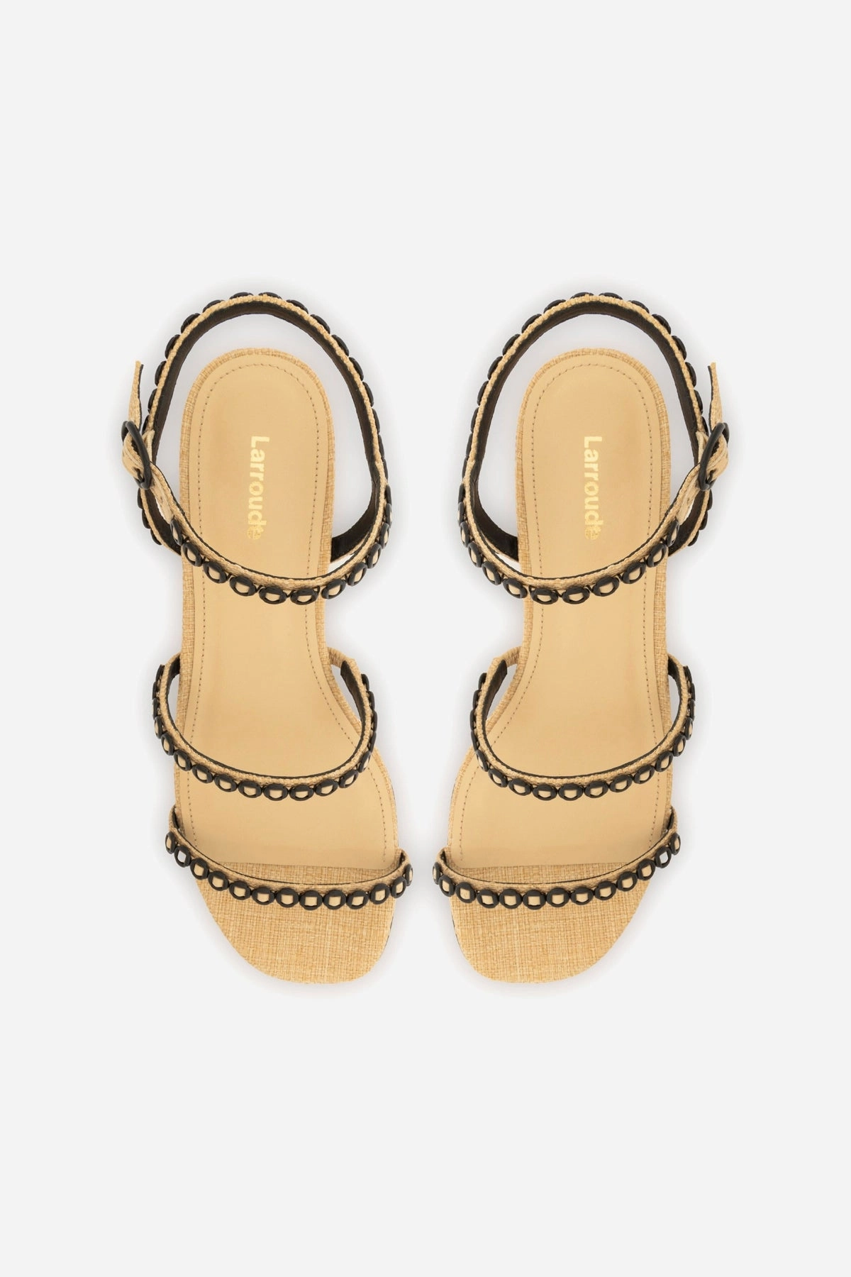 Trend Hot Milanina Flat Sandal In Beige Raffia