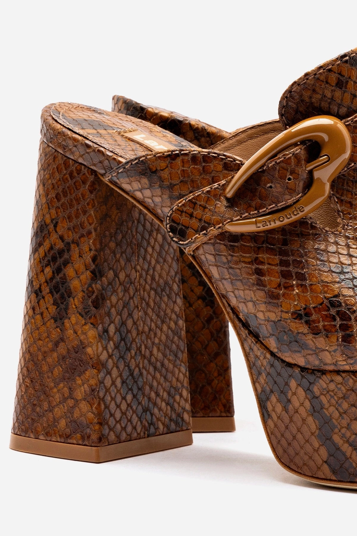 Park Day Dolly Verona Clog In Oud Python Embossed Leather
