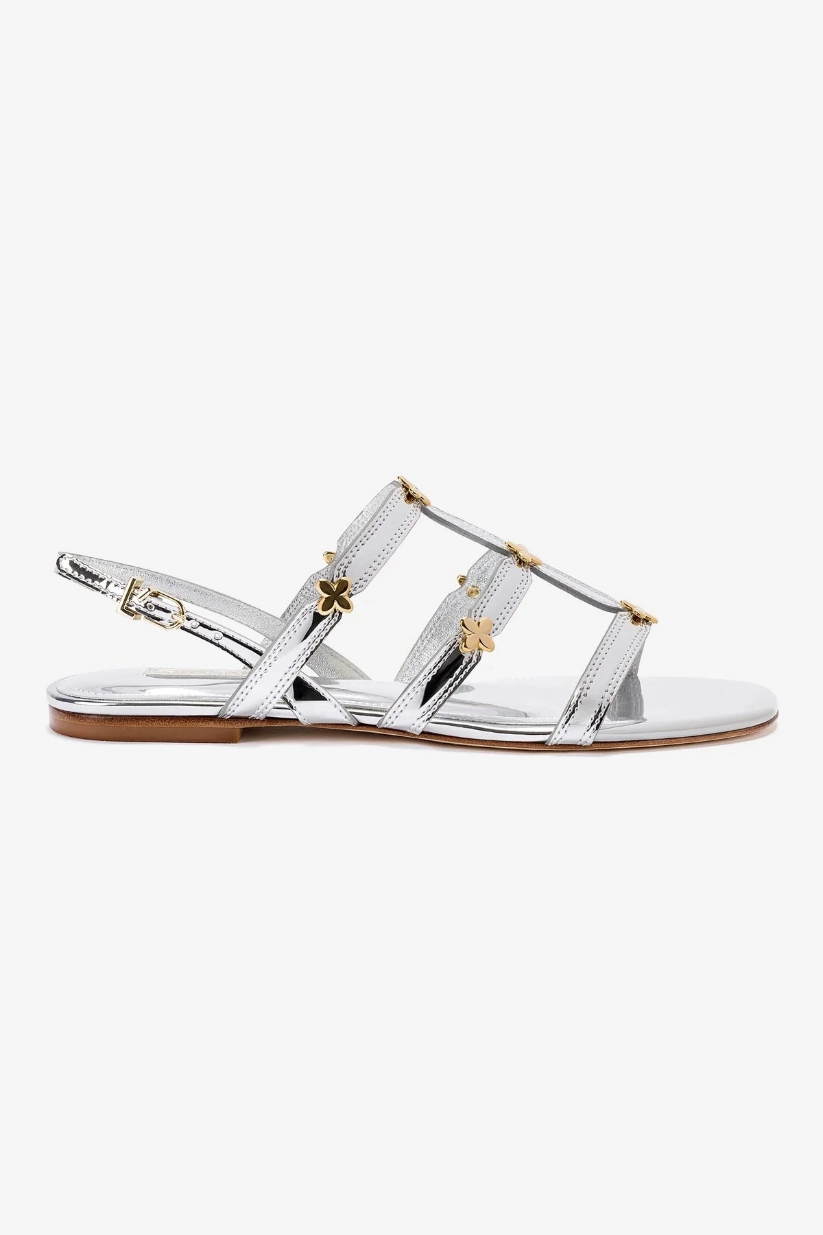 Arch support Harmony Flat Sandal In Silver Specchio
