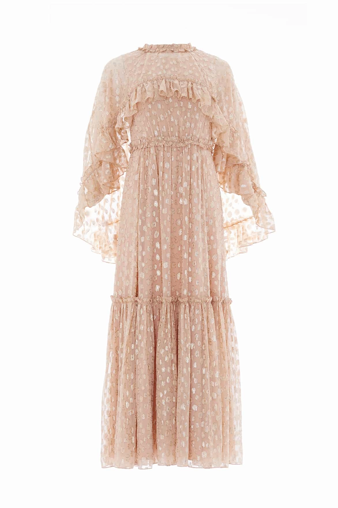 Stay Cool Harper Lurex Cape Ankle Gown