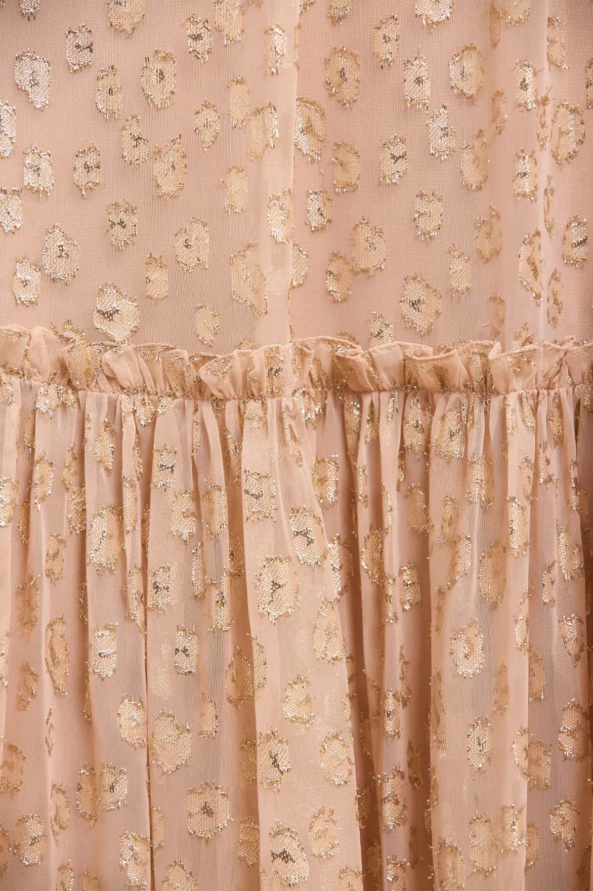 Harper Lurex Cape Ankle Gown Feminine fit-and-flare silhouette