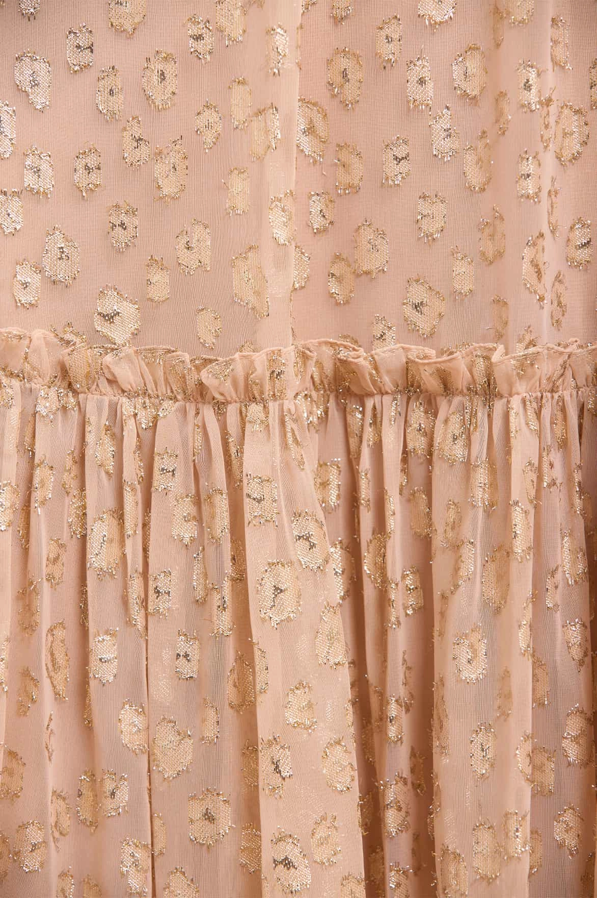 Semi Casual Breathable-Lining Harper Lurex Cape Ankle Gown