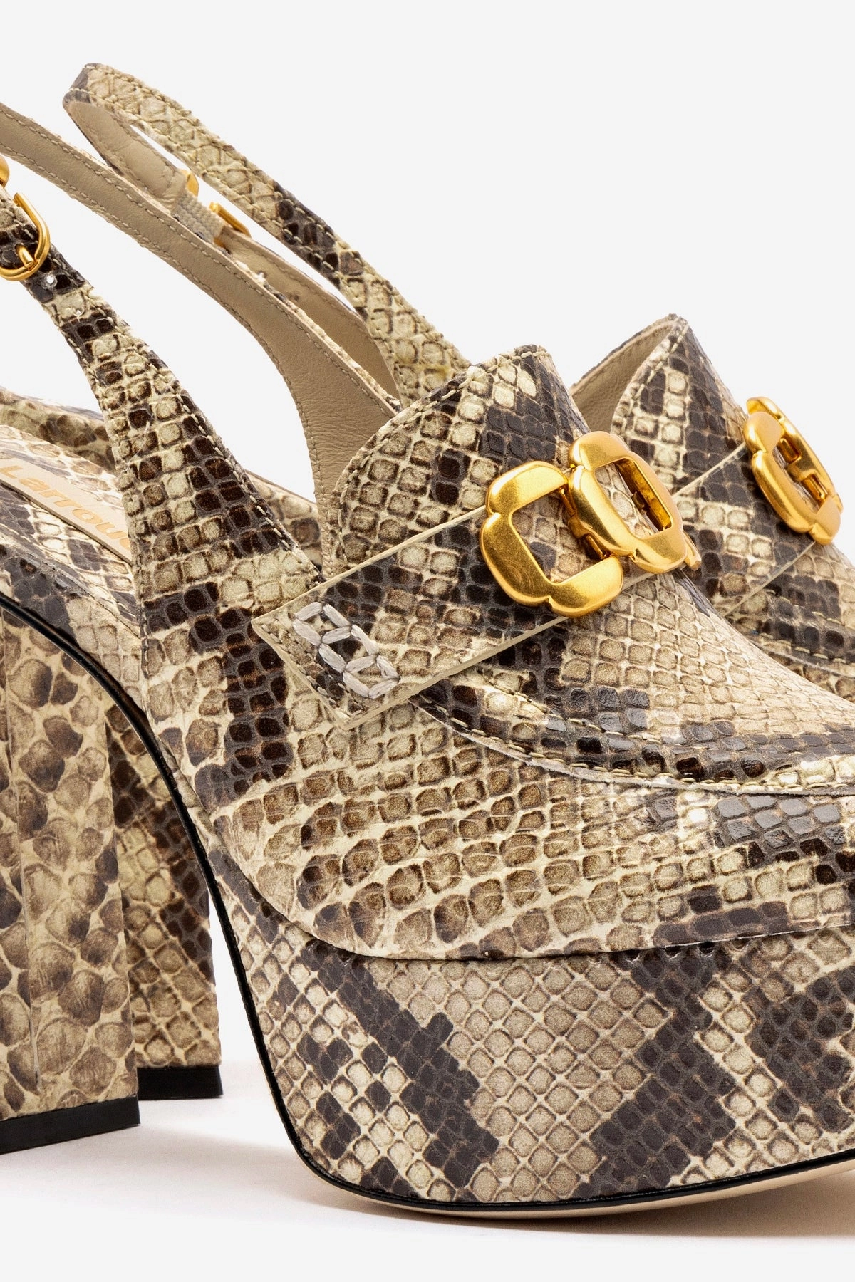 Shock absorption Soft Interior Harrington Loafer Hi In Neutral Snake Stamped Leather