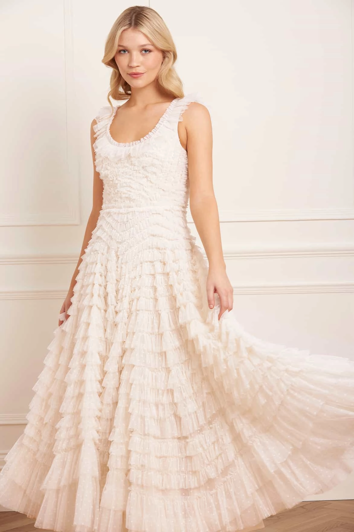 Hattie Scoop Neck Ankle Gown Modern Motion