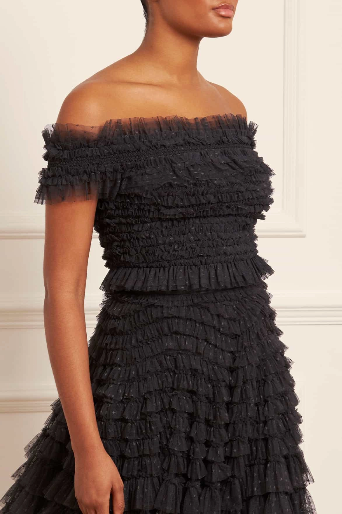 Hattie Smocked Off-Shoulder Top NonChafing Fabric