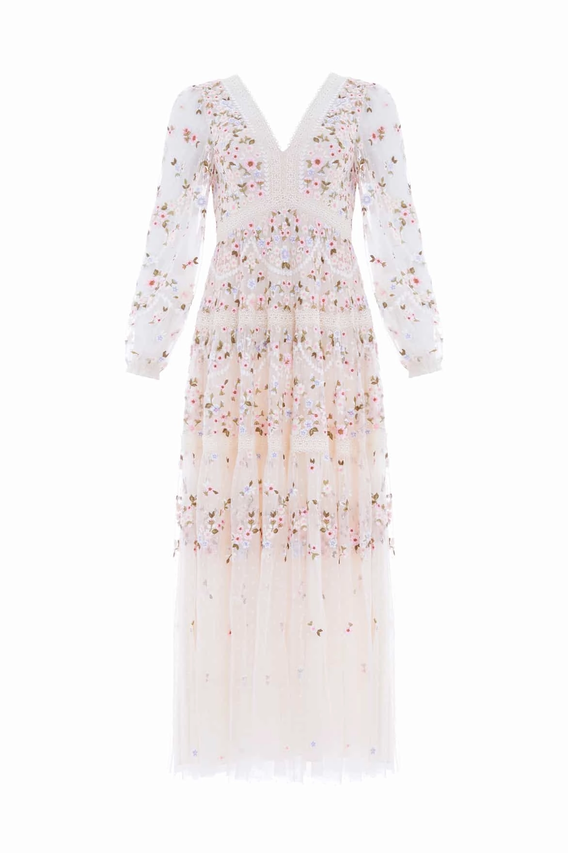 Garland Ribbon Ankle Gown Lightweight Comfort