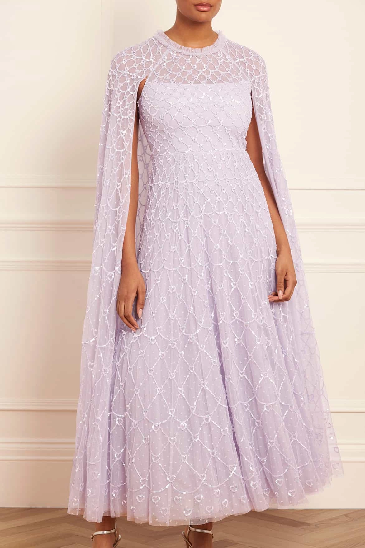 Heart Lattice Ankle Gown Relaxed Line