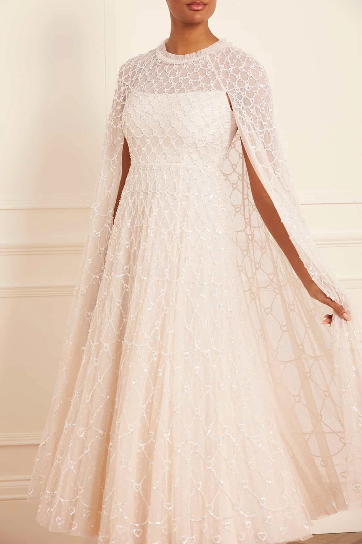 Contemporary Style Summer-Season Heart Lattice Ankle Gown