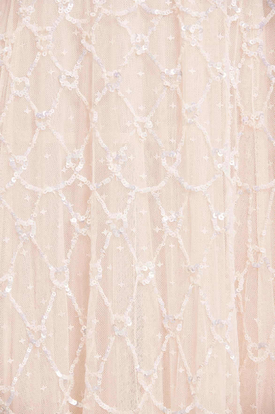 Heart Lattice Ankle Gown Luxury-Fabric Cozy Layer