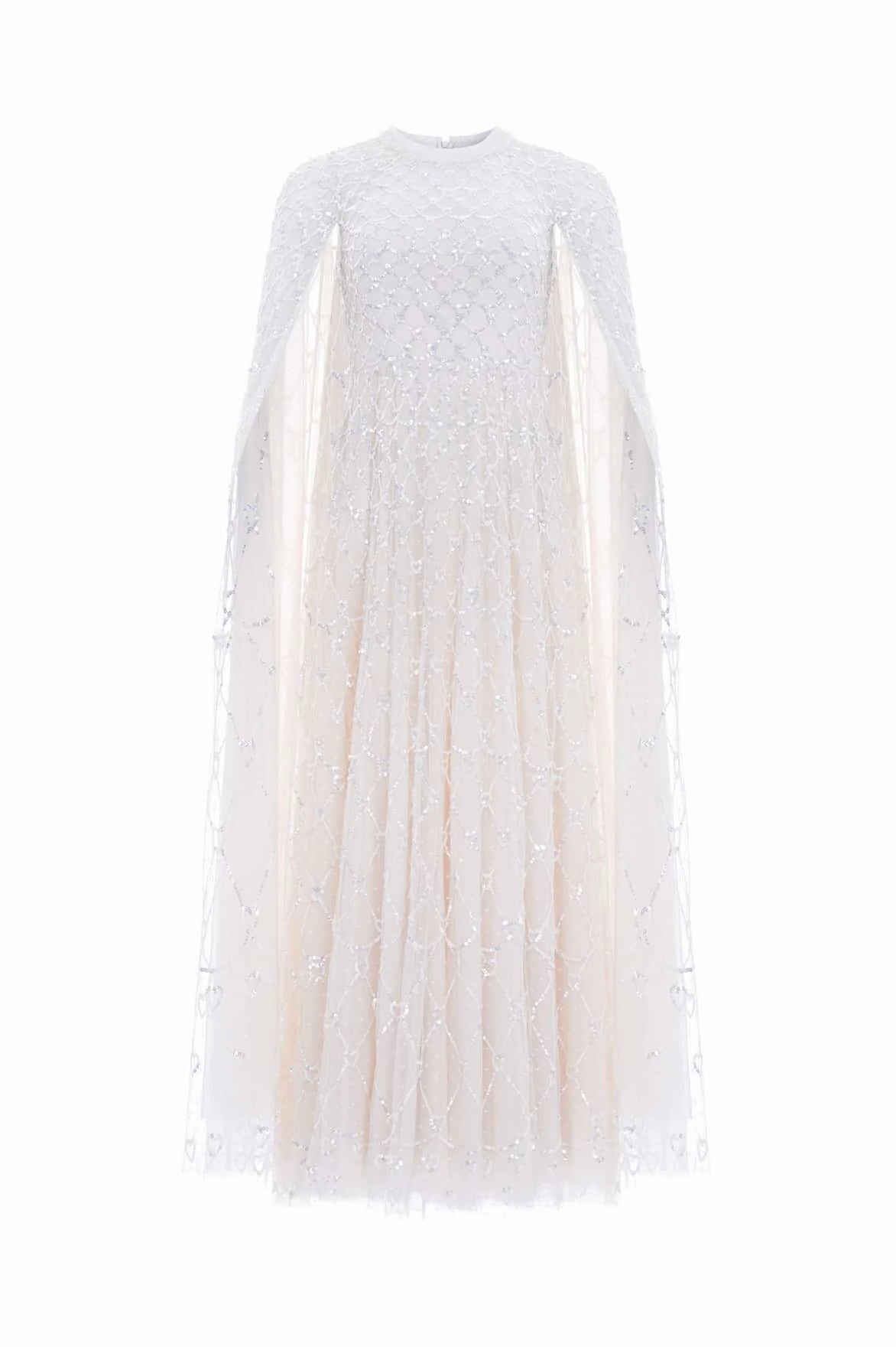 Elegant Finish Heart Lattice Ankle Gown