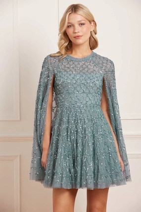 Regular-fit Day Magic Heart Lattice Micro Mini Dress