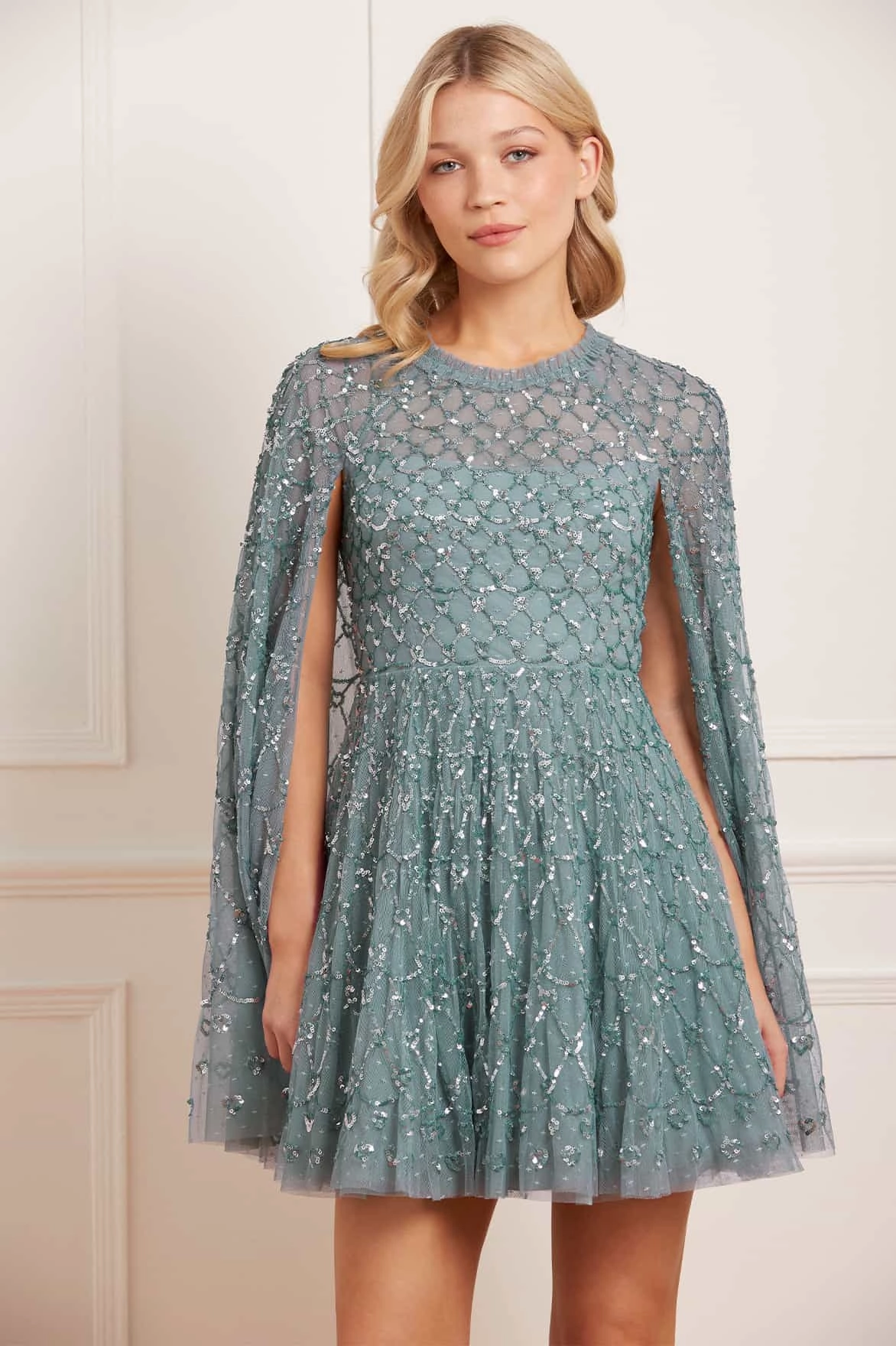 Regular-fit Day Magic Heart Lattice Micro Mini Dress