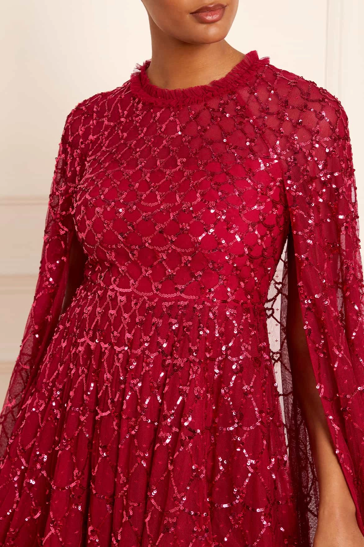 Bold Design Heart Lattice Micro Mini Dress