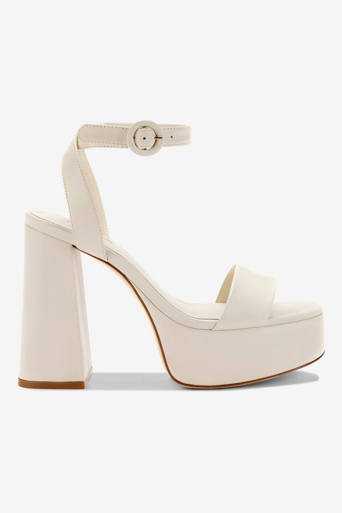 Urban Chill Mono Style Dolly Sandal In Ivory Leather