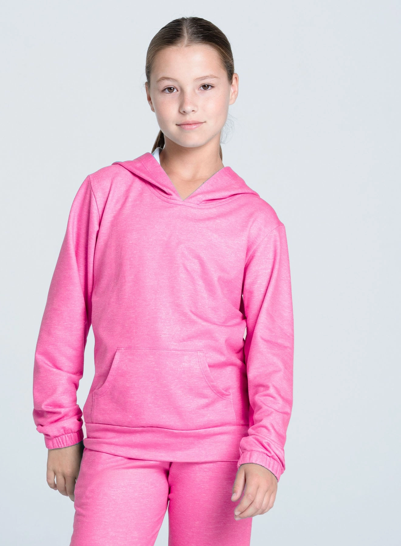 MinimalistStyle Hidden Storage Pockets Heather Hoodie