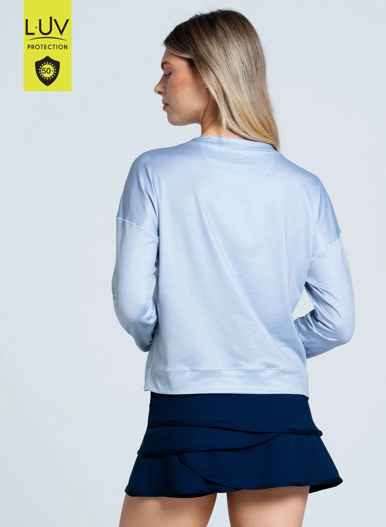 Double Needle Stitching PlushLining Heather Hype Long Sleeve