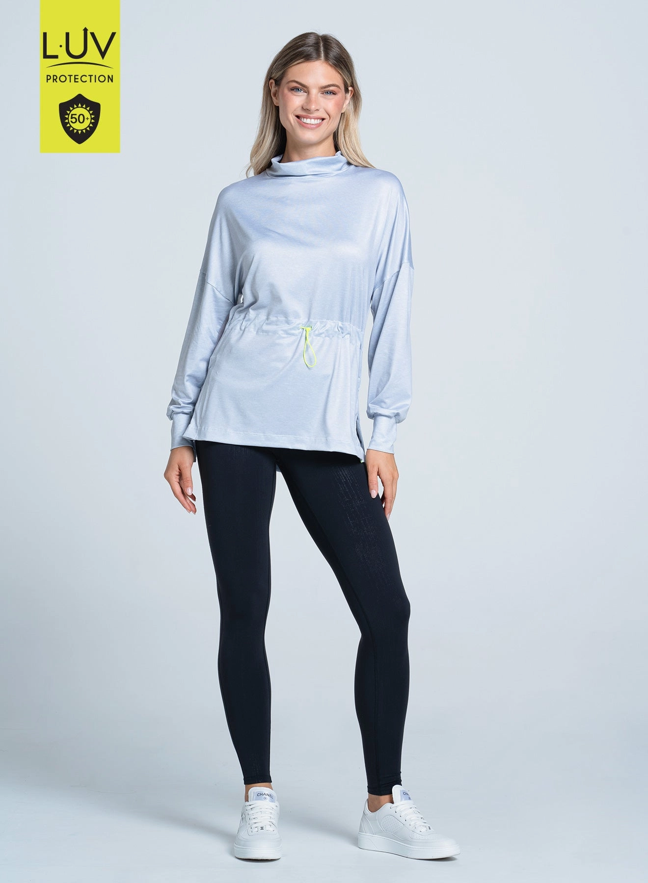 Heather Layer Up Tunic Eco Conscious Packaging Reinforced Shoulder Seams