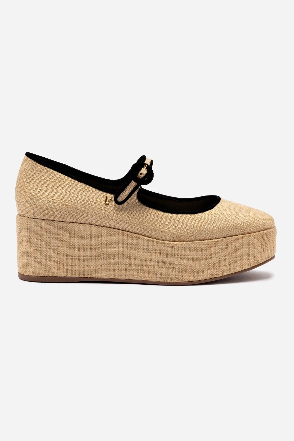 Blair Flatform In Beige Raffia Feather Light City Adventure