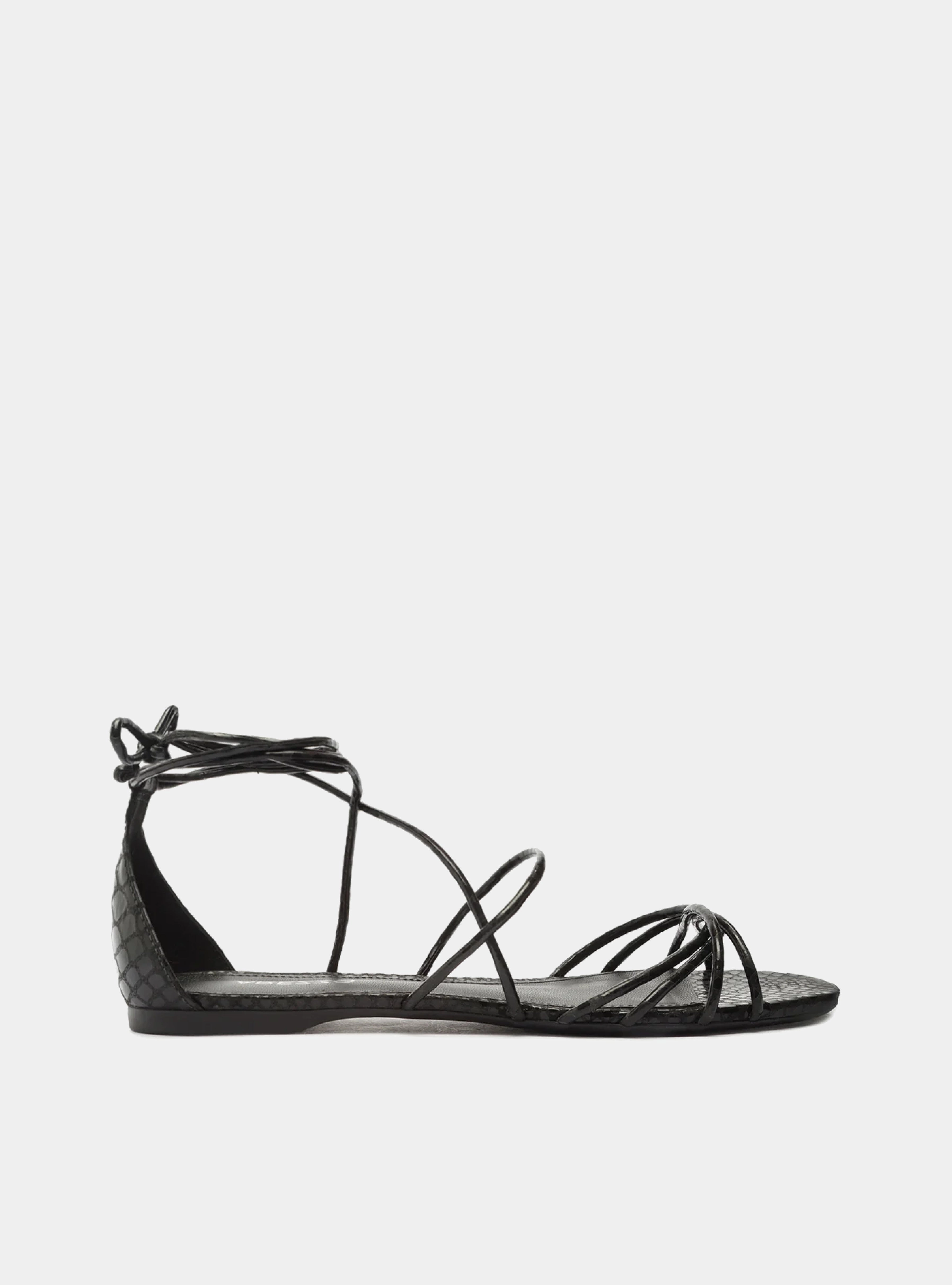 Tess Flat Sandal Narrow Fit Animal Touch