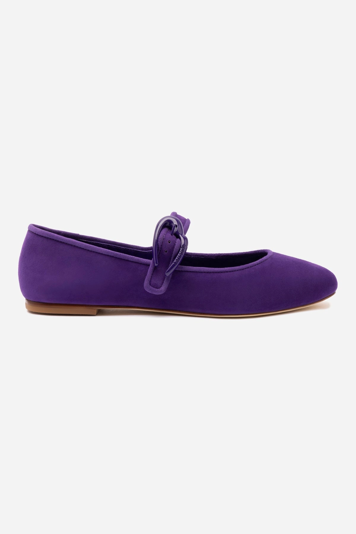 Verona Ballet Flat In Eggplant Suede Court Fast Soft Land