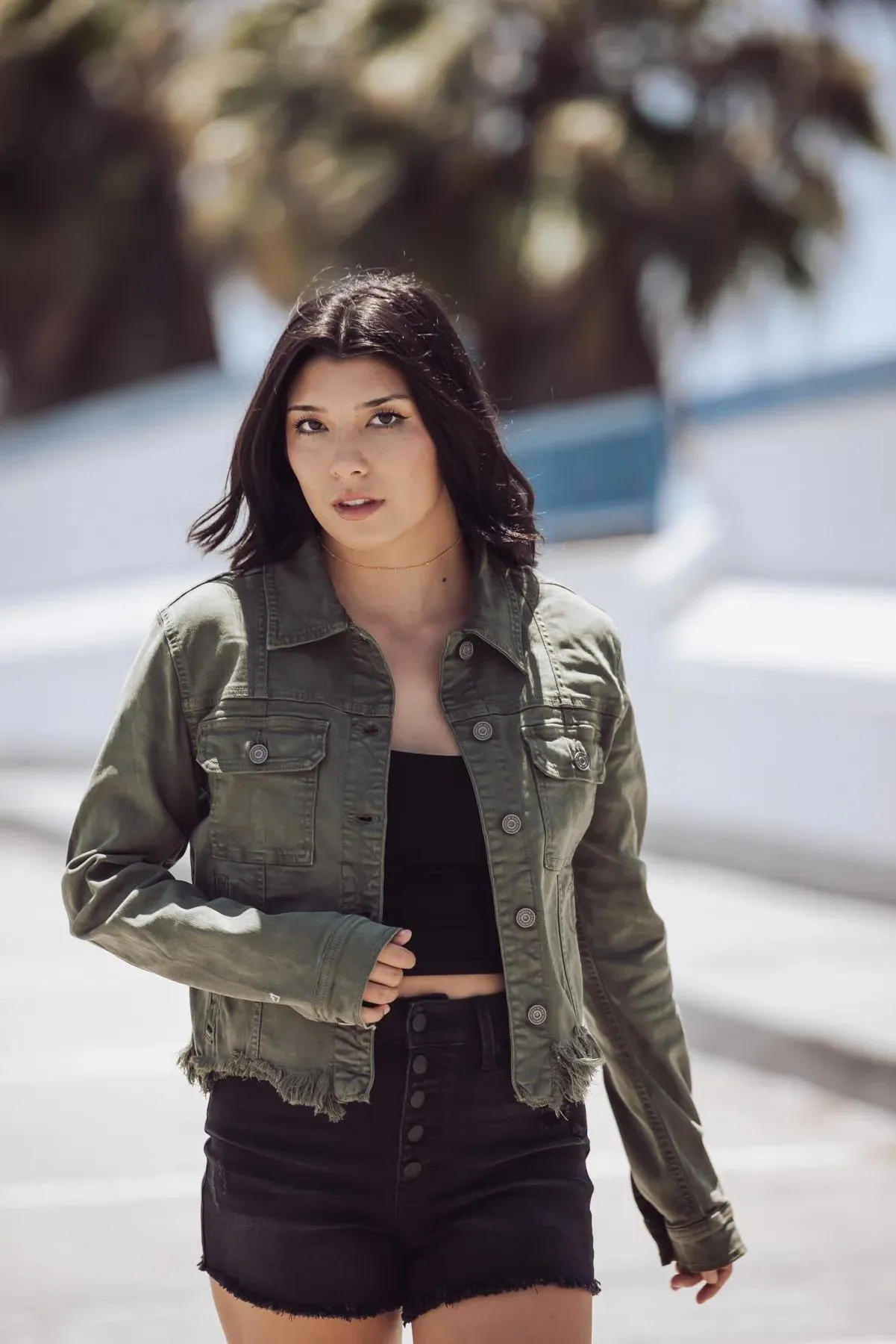 Hidden Uneven Hem Jacket SecurePockets Classic Hoodie