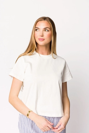 The Lanie Top in White Zero Waste Cut Pattern
