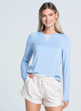 High Low Breezy Long Sleeve ThermalRegulating TwillWeave