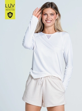 High Low Breezy Long Sleeve Curved Hemline Long Sleeve Tee