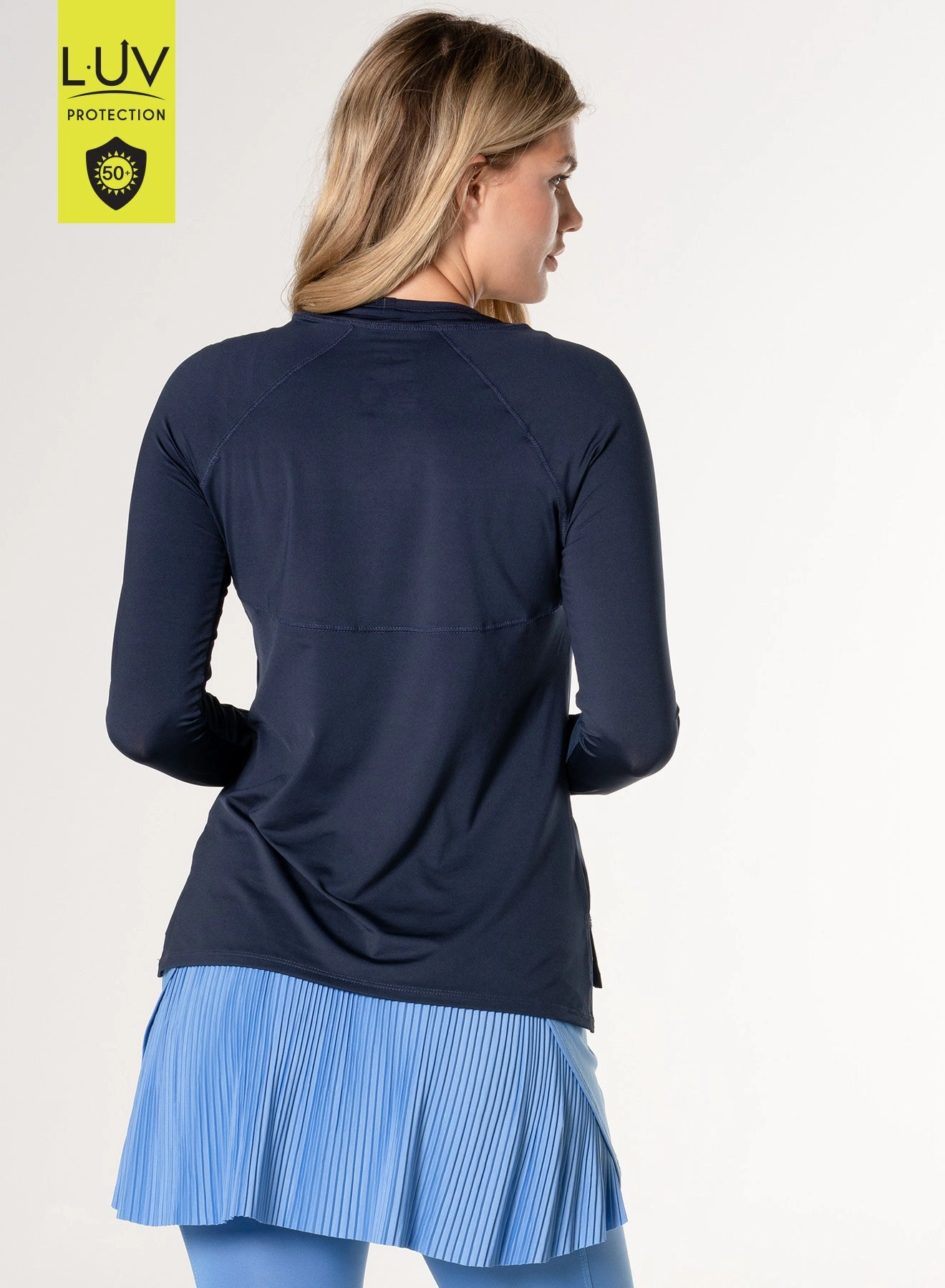 High Low Breezy Long Sleeve AbrasionResistant Edging Contrast Stitch Detailing