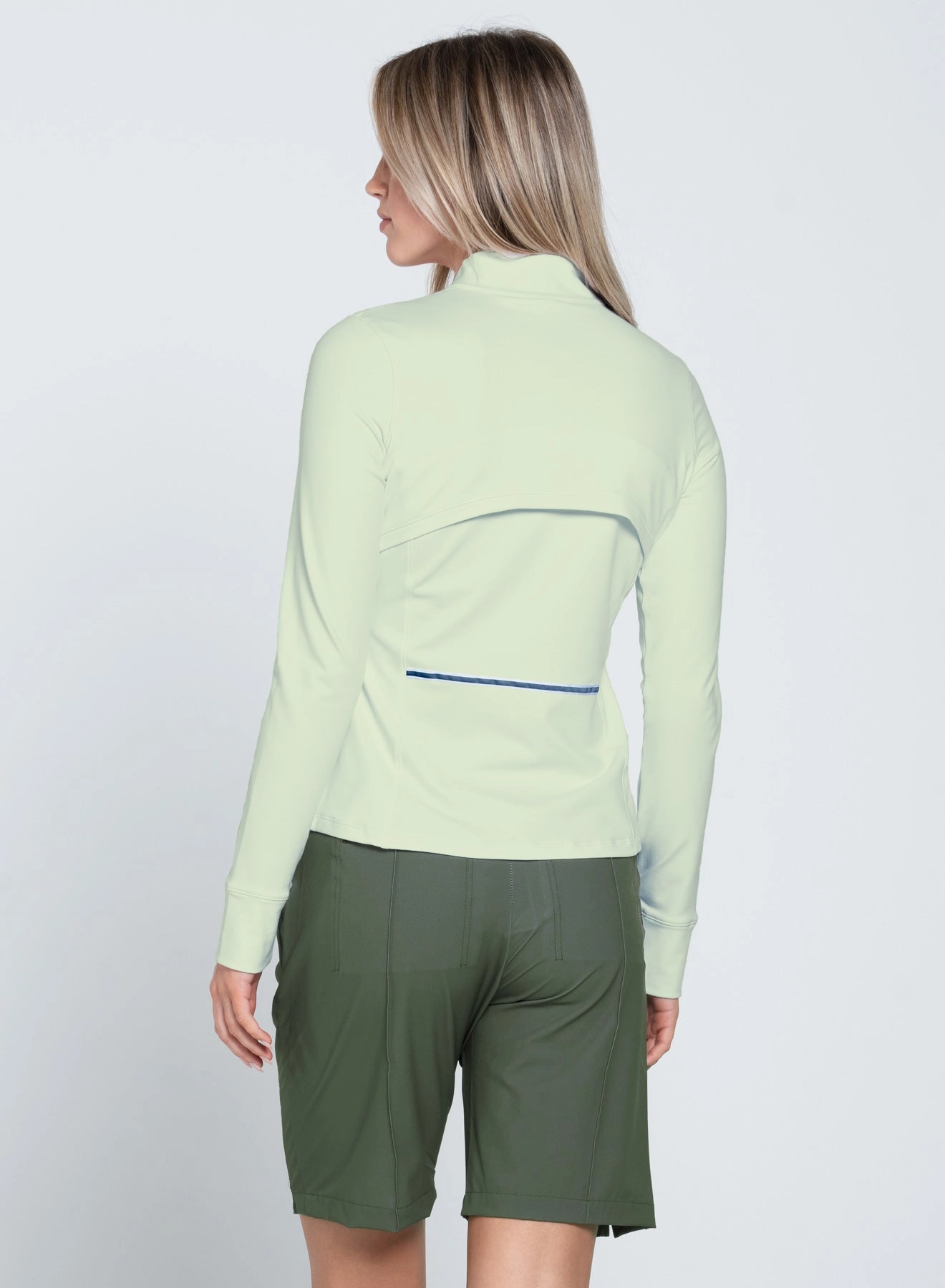 Distressed Texture High Neck Zip Jacket