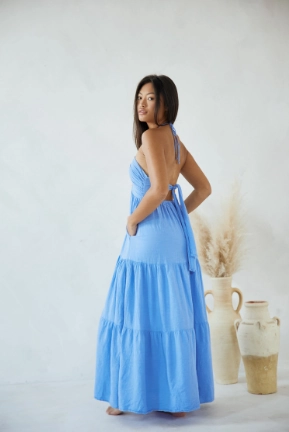 Olive Fresh Blanco By Nature Crochet Maxi Dress