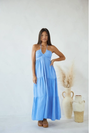 Office Wear Blanco By Nature Crochet Maxi Dress