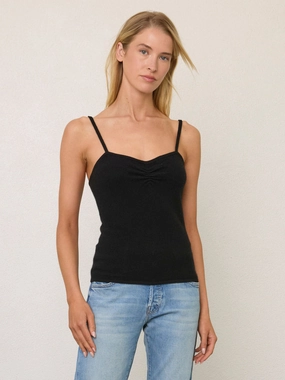 Midweight Texture Layered Shoulder CASHMERE CAMI