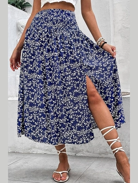 HIGH WAIST FLORAL PRINTING WOMEN SKIRT Soft Interior