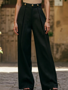 SustainableManufacturing High-waisted straight-cut casual trousers