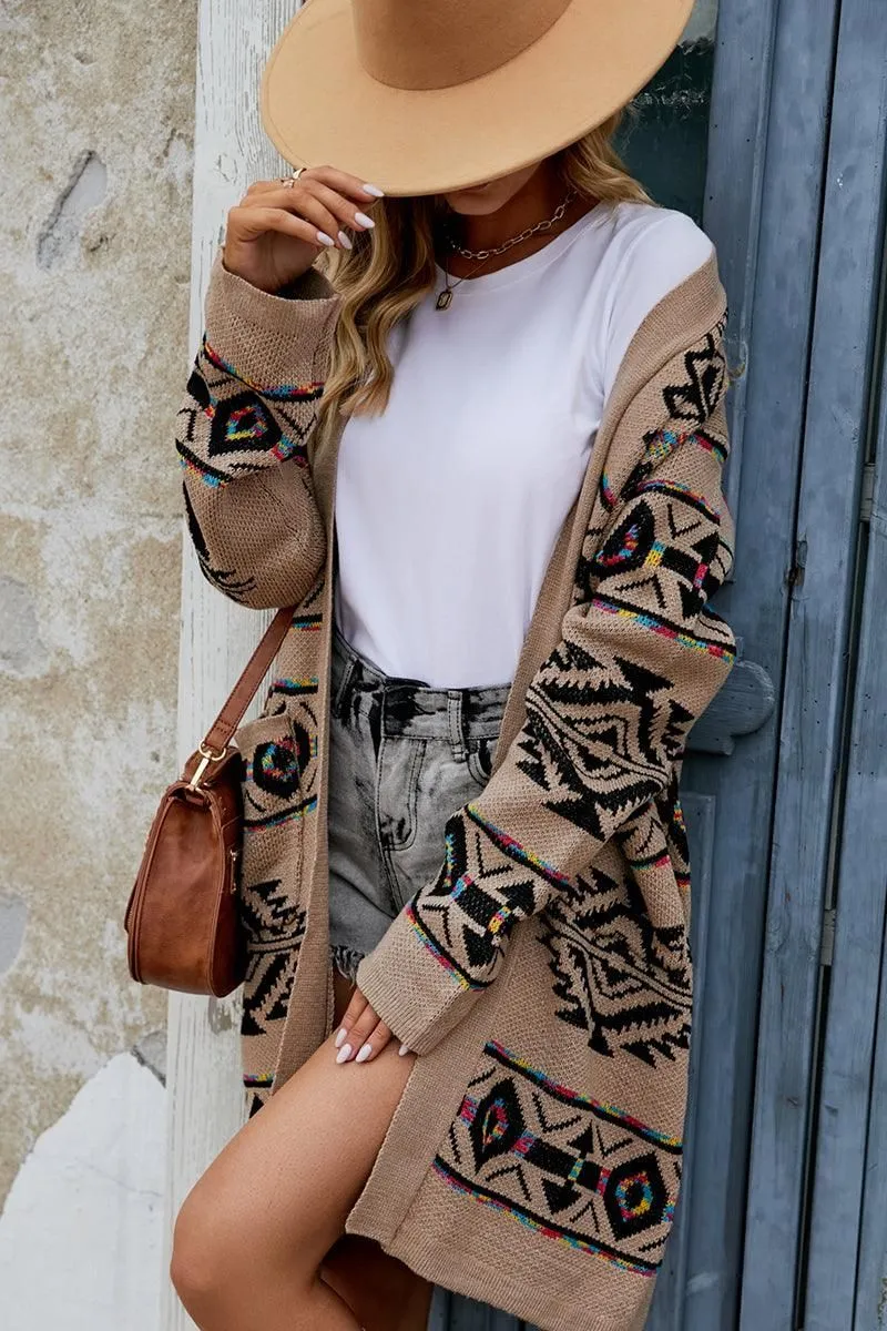 WOMENS OPEN FRONT KNITTED CARDIGAN Casual Pullover