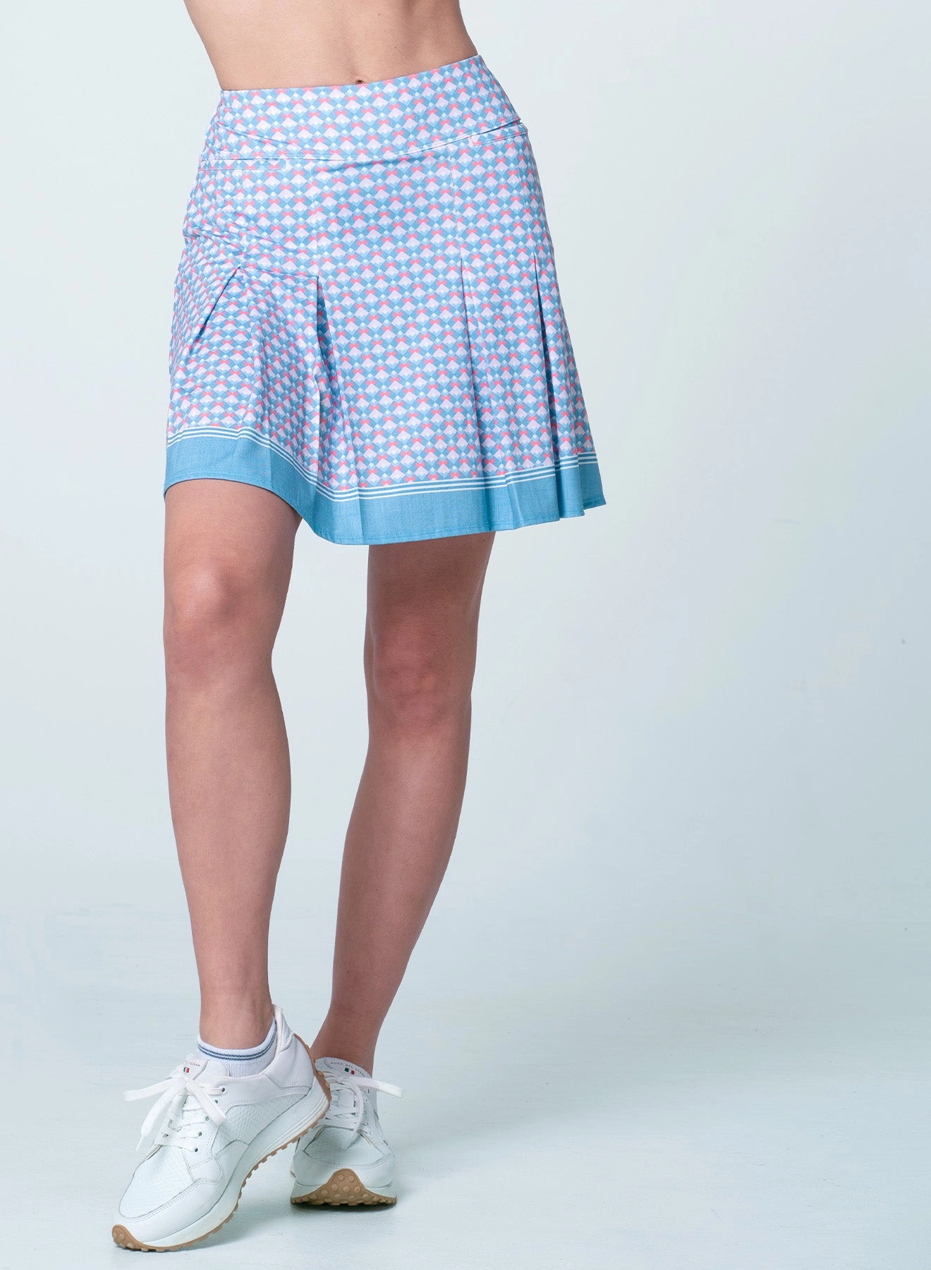 WrinkleFree Structure Linen Glam Pleat Skort